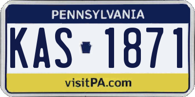 PA license plate KAS1871