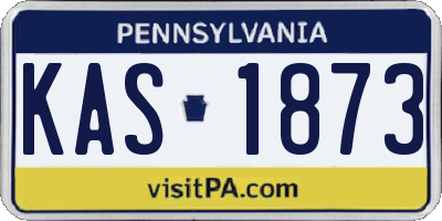 PA license plate KAS1873