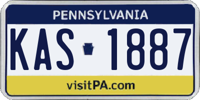PA license plate KAS1887