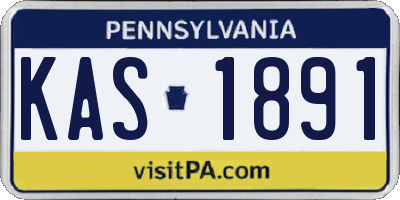 PA license plate KAS1891