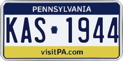 PA license plate KAS1944