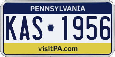 PA license plate KAS1956