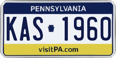 PA license plate KAS1960