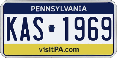 PA license plate KAS1969