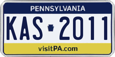PA license plate KAS2011