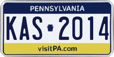 PA license plate KAS2014