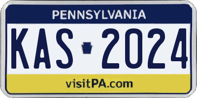 PA license plate KAS2024