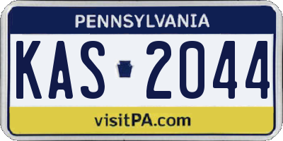 PA license plate KAS2044