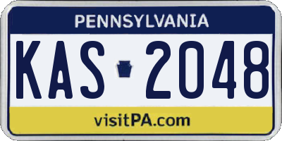 PA license plate KAS2048