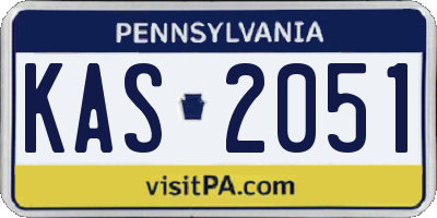 PA license plate KAS2051