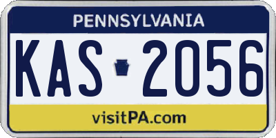 PA license plate KAS2056