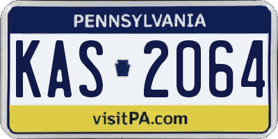 PA license plate KAS2064