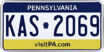 PA license plate KAS2069