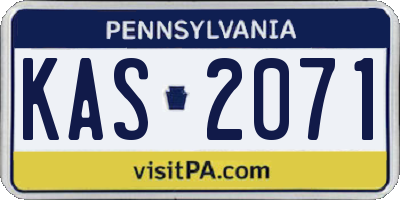 PA license plate KAS2071