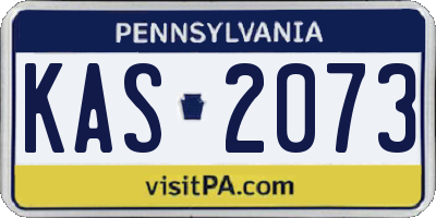 PA license plate KAS2073