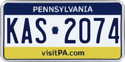 PA license plate KAS2074