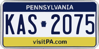 PA license plate KAS2075