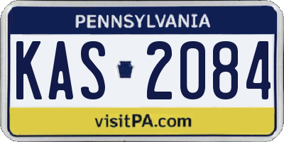 PA license plate KAS2084