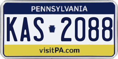 PA license plate KAS2088