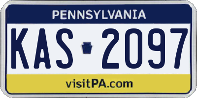 PA license plate KAS2097