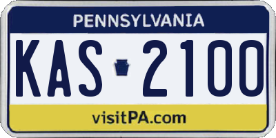 PA license plate KAS2100