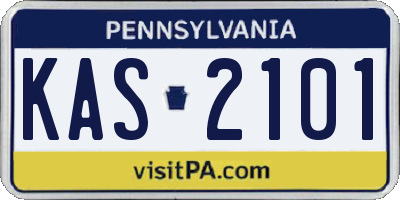 PA license plate KAS2101
