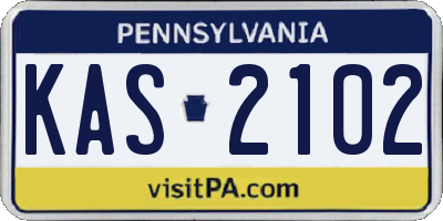 PA license plate KAS2102