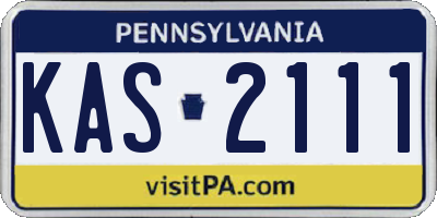 PA license plate KAS2111