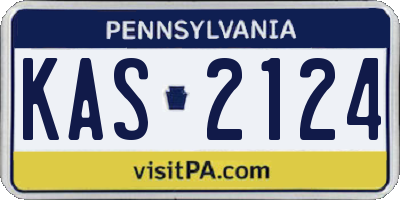 PA license plate KAS2124