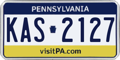 PA license plate KAS2127