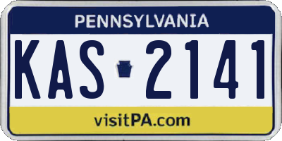 PA license plate KAS2141