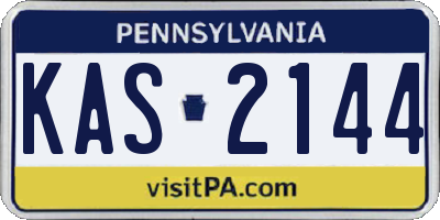 PA license plate KAS2144