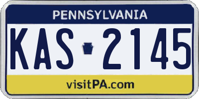 PA license plate KAS2145