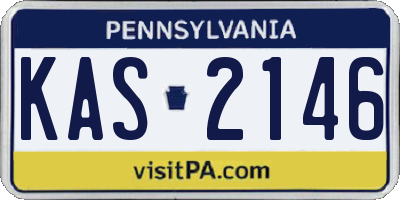 PA license plate KAS2146
