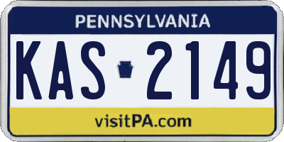 PA license plate KAS2149