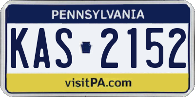 PA license plate KAS2152