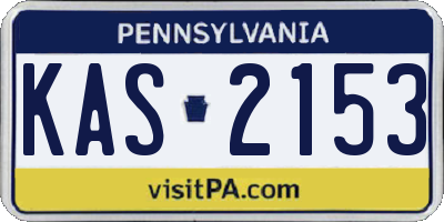 PA license plate KAS2153