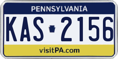PA license plate KAS2156