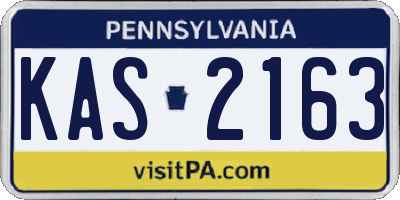 PA license plate KAS2163