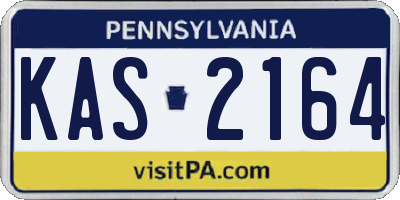 PA license plate KAS2164