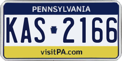 PA license plate KAS2166