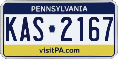 PA license plate KAS2167