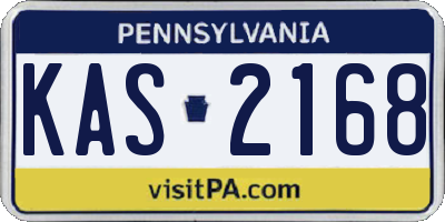 PA license plate KAS2168