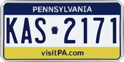 PA license plate KAS2171