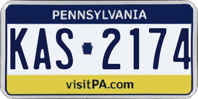PA license plate KAS2174