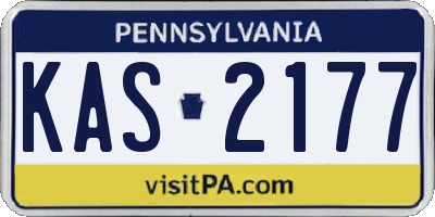 PA license plate KAS2177