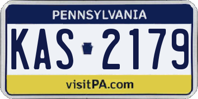 PA license plate KAS2179