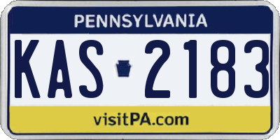 PA license plate KAS2183