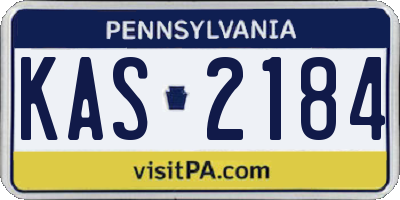 PA license plate KAS2184