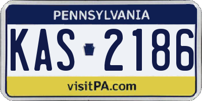 PA license plate KAS2186